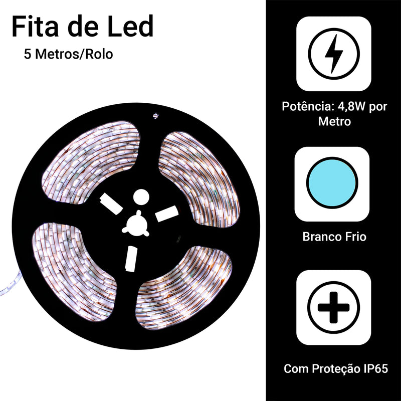 Fita Led + fonte 12v Bivolt