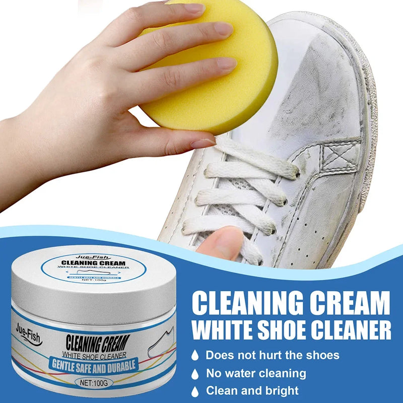 100 / 200g Creme de Limpeza de Sapato Branco Limpeza Multifuncional Clareamento Clareamento e Amarelecimento Manutenção de Calçados Esportivos